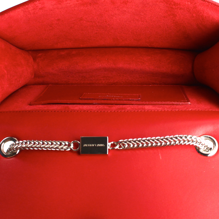 Saint Laurent handbag in red leather - Detail D2