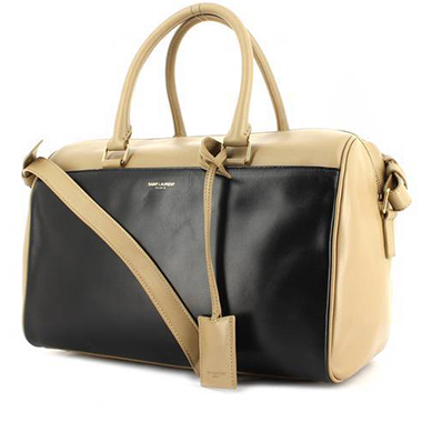 Saint Laurent Babylone Beige Leather Shoulder Bag (Pre-Owned)