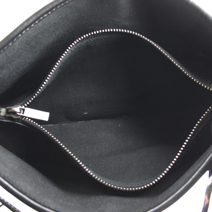 Borsa in lana Haymarket beige e pelle nera - Detail D2