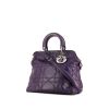 Dior Dior Granville medium model handbag in purple leather - 00pp thumbnail