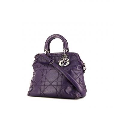 Bolso de mano Dior Dior Granville modelo mediano en cuero violeta