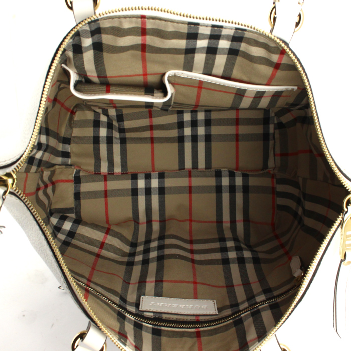 Borsa in pelle martellata bianca - Detail D2