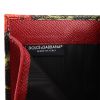 Portafogli in pelle nera e rossa a fiori - Detail D4 thumbnail