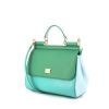 Dolce & Gabbana medium model handbag in green, turquoise and light blue tricolor leather - 00pp thumbnail