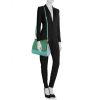 Sac à main Dolce & Gabbana moyen modèle en cuir tricolore vert turquoise et bleu-ciel - Detail D2 thumbnail