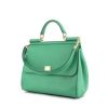 Dolce & Gabbana large model handbag in green grained leather - 00pp thumbnail