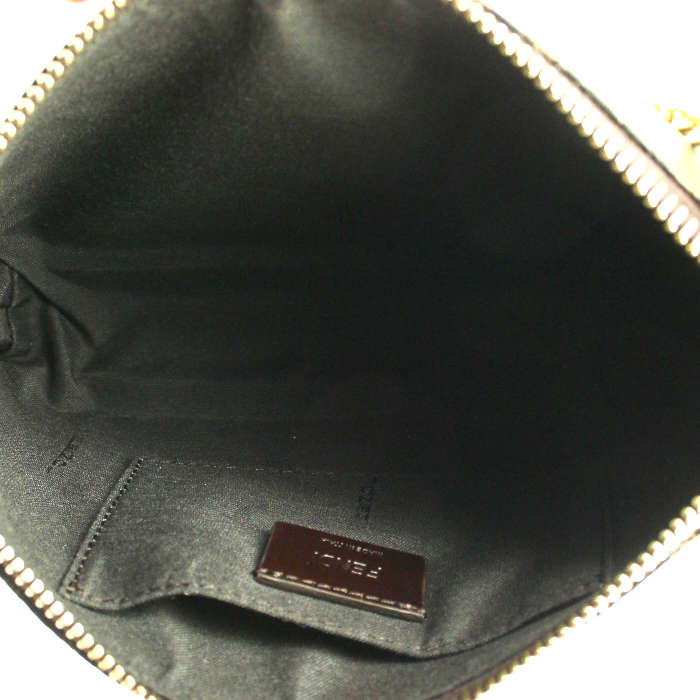 Pochette in tela monogram e pelle rosa - Detail D2