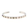 De Beers Talisman open bracelet in stainless steel and rough diamonds - 00pp thumbnail