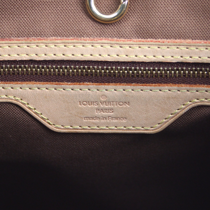 Louis Vuitton handbag in monogram canvas and natural leather - Detail D3
