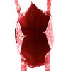 Sac cabas Hermes Silky Pop - Shop Bag en toile imprimée rose et cuir bordeaux - Detail D2 thumbnail