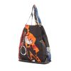 Hermes Silky Pop - Shop Bag shopping bag in brown printed canvas and brown leather - 00pp thumbnail