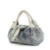 Fendi handbag in blue denim canvas and white leather - 00pp thumbnail