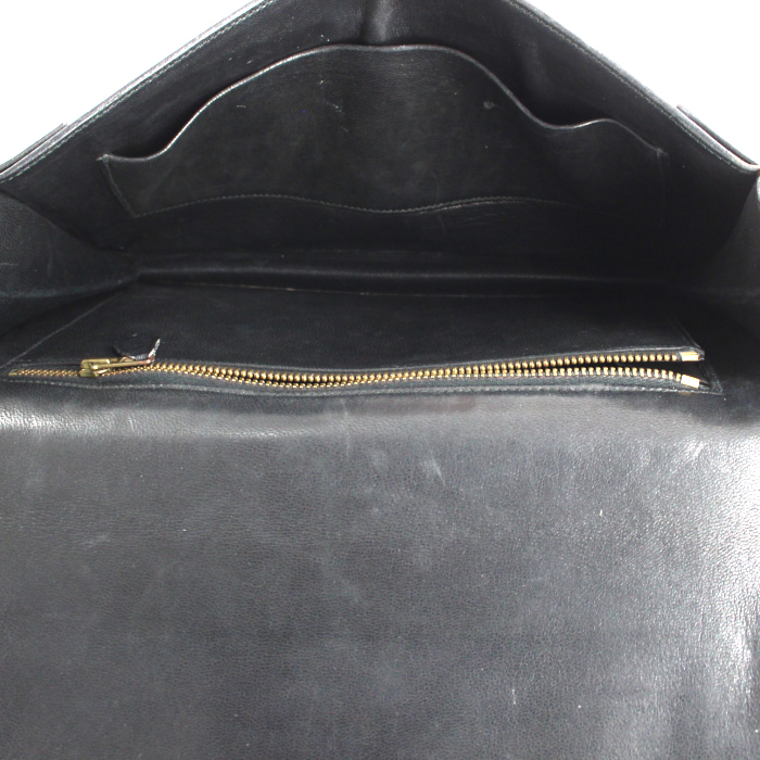 Bolso/bolsito Hermes Lydie en cuero box negro - Detail D2