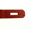 Bolso de mano Hermes Birkin 35 cm en cuero togo rojo y lona beige - Detail D5 thumbnail