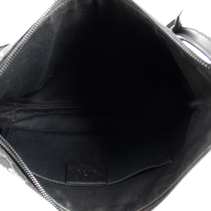Sac à main Gucci en toile monogram noire et cuir noir - Detail D2