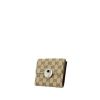 Gucci wallet in monogram canvas and brown leather - 00pp thumbnail