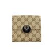 Billetera Gucci en lona Monogram y cuero marrón - 360 thumbnail