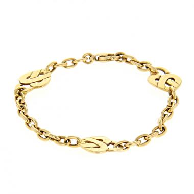 Poiray Coeur Entrelacé bracelet in yellow gold