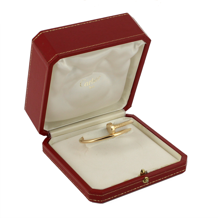Brazalete que se puede abrir Cartier Juste un clou en oro rosa - Detail D2