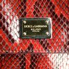 Bolso de mano Dolce & Gabbana modelo grande en piel de pitón roja - Detail D5 thumbnail