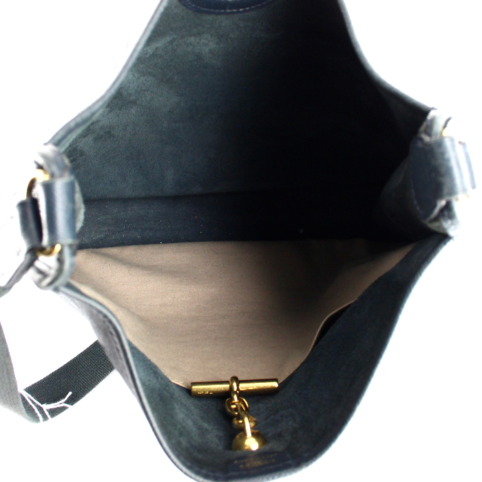 Borsa a spalla Vespa in pelle Epsom blu scuro - Detail D2