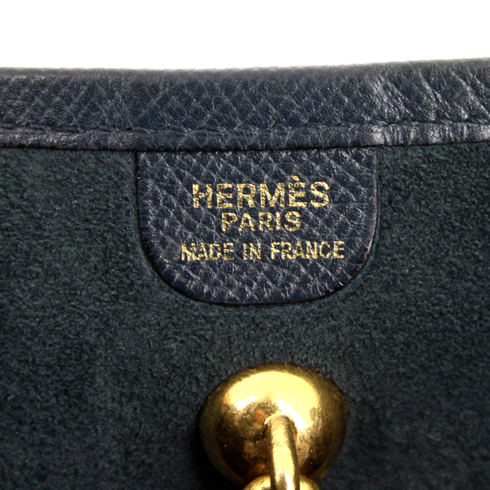 Borsa a spalla Vespa in pelle Epsom blu scuro - Detail D3