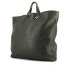Bulgari shopping bag in dark green leather - 00pp thumbnail
