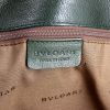 Bulgari shopping bag in dark green leather - Detail D3 thumbnail