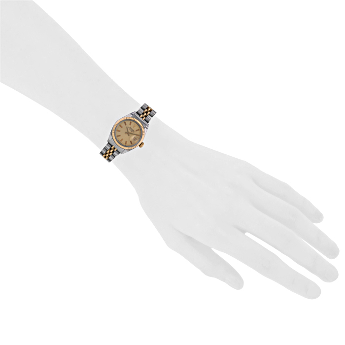 Reloj Rolex Oyster Perpetual Date de oro y acero Circa  1979 - Detail D1