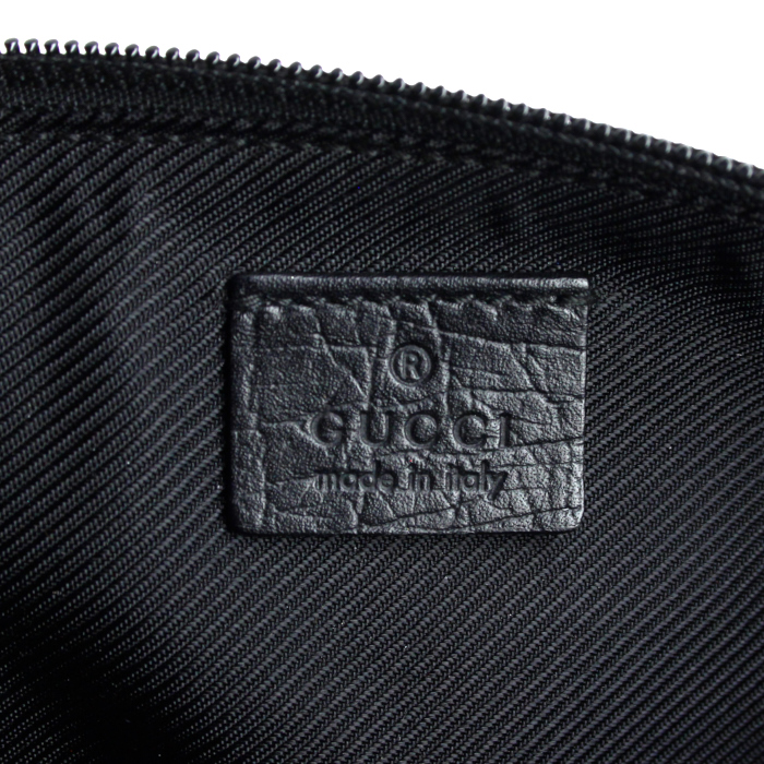 Borsa/pochette in tela monogram nera e pelle nera - Detail D3