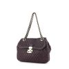 Bolso de mano Moschino en cuero acolchado morado - 00pp thumbnail