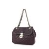 Moschino handbag in purple quilted leather - 00pp thumbnail