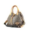 Louis Vuitton Editions Limitées handbag in grey and golden brown canvas and natural leather - 00pp thumbnail