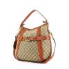 Gucci handbag in monogram canvas and orange leather - 00pp thumbnail