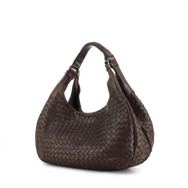 Bottega Veneta handbag in brown intrecciato leather