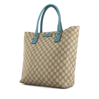 Bolso Cabás Gucci en lona Monogram beige y cuero azul
