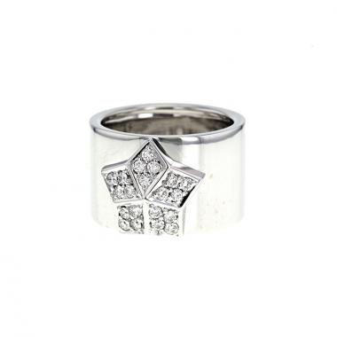 Bague Fred Lucifer grand modèle en or blanc et diamants