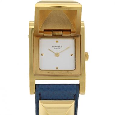 Orologio Hermes Médor - Wristwatch in oro placcato Circa  2000