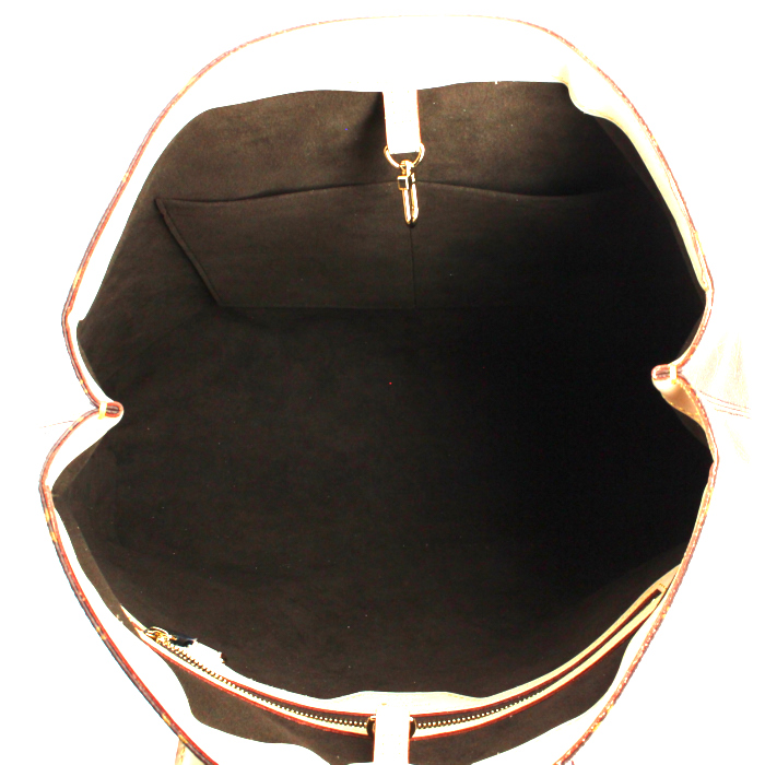 Sac cabas Louis Vuitton en toile monogram et cuir naturel - Detail D2