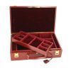 Hermes jewelry box in burgundy box leather - Detail D2 thumbnail
