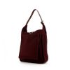 Hermes Marwari shoulder bag in burgundy canvas and burgundy leather - 00pp thumbnail