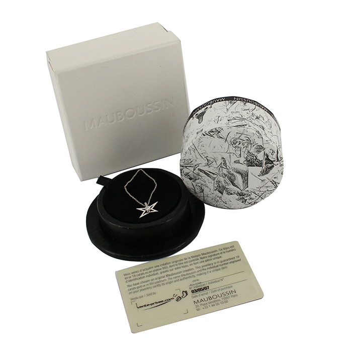 Mauboussin Ma Princesse à Moi necklace in white gold and in diamond - Detail D2