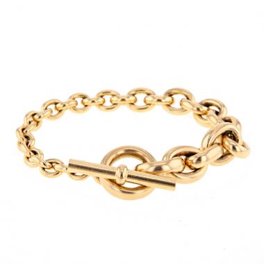 Hermes layered bracelet in yellow gold