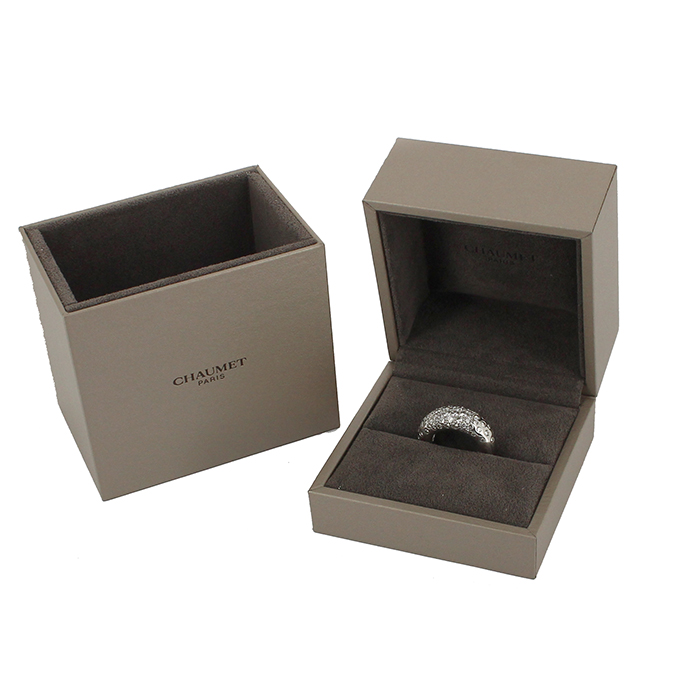 Bague Chaumet Anneau en or blanc et diamants - Detail D2