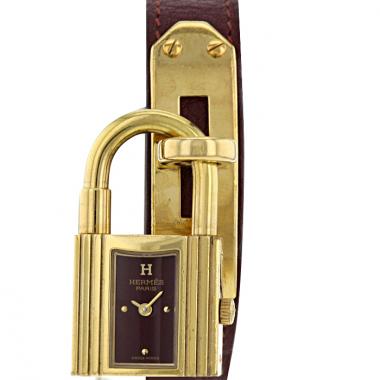 Reloj Hermes Kelly-Cadenas de oro chapado Ref :  KE1.210 Circa 2000