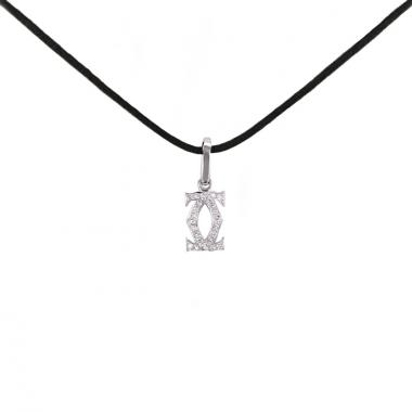 Colgante Cartier C De Cartier en oro blanco y diamantes