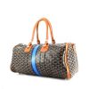 Goyard travel bag in monogram canvas and brown leather - 00pp thumbnail