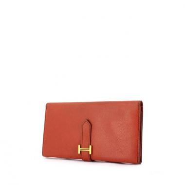 Portafogli Hermes Béarn in pelle Epsom rosa