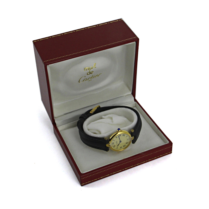 Cartier Must De Cartier watch in vermeil Circa  1990 - Detail D2