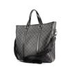 Porta-documentos Louis Vuitton en lona a cuadros y cuero negro - 00pp thumbnail
